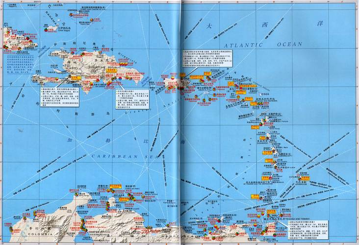 加勒比海地图_加勒比海地图18世纪